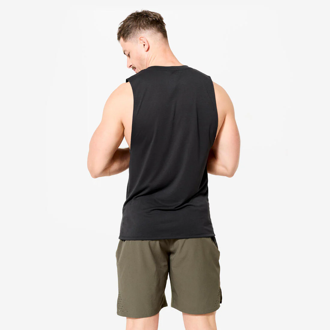 POLERA CROSS TRAINING HOMBRE CUELLO REDONDO NEGRO - Image 4