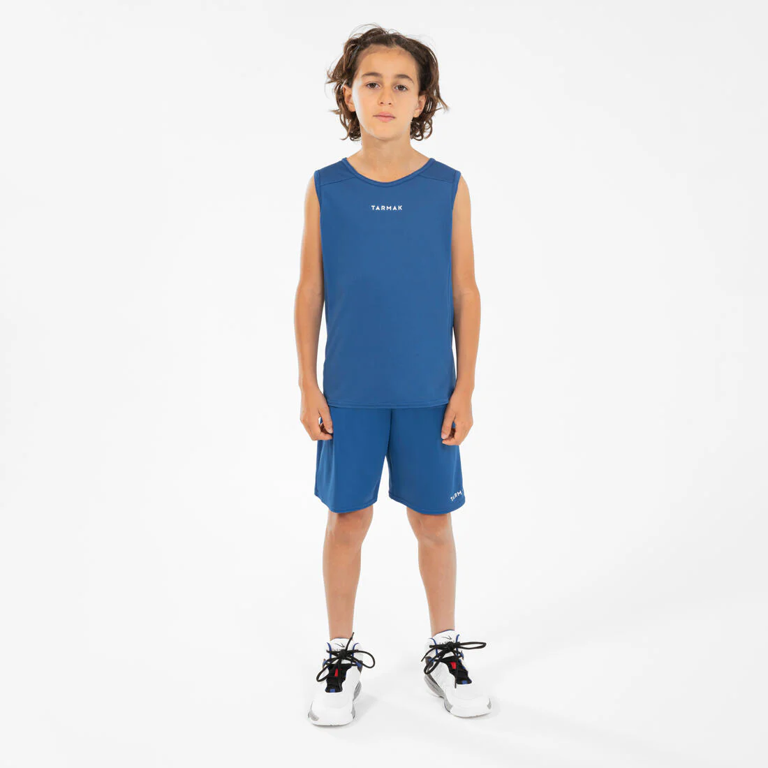 POLERA DE BÁSQUETBOL NIÑOS T100 AZUL - Image 4