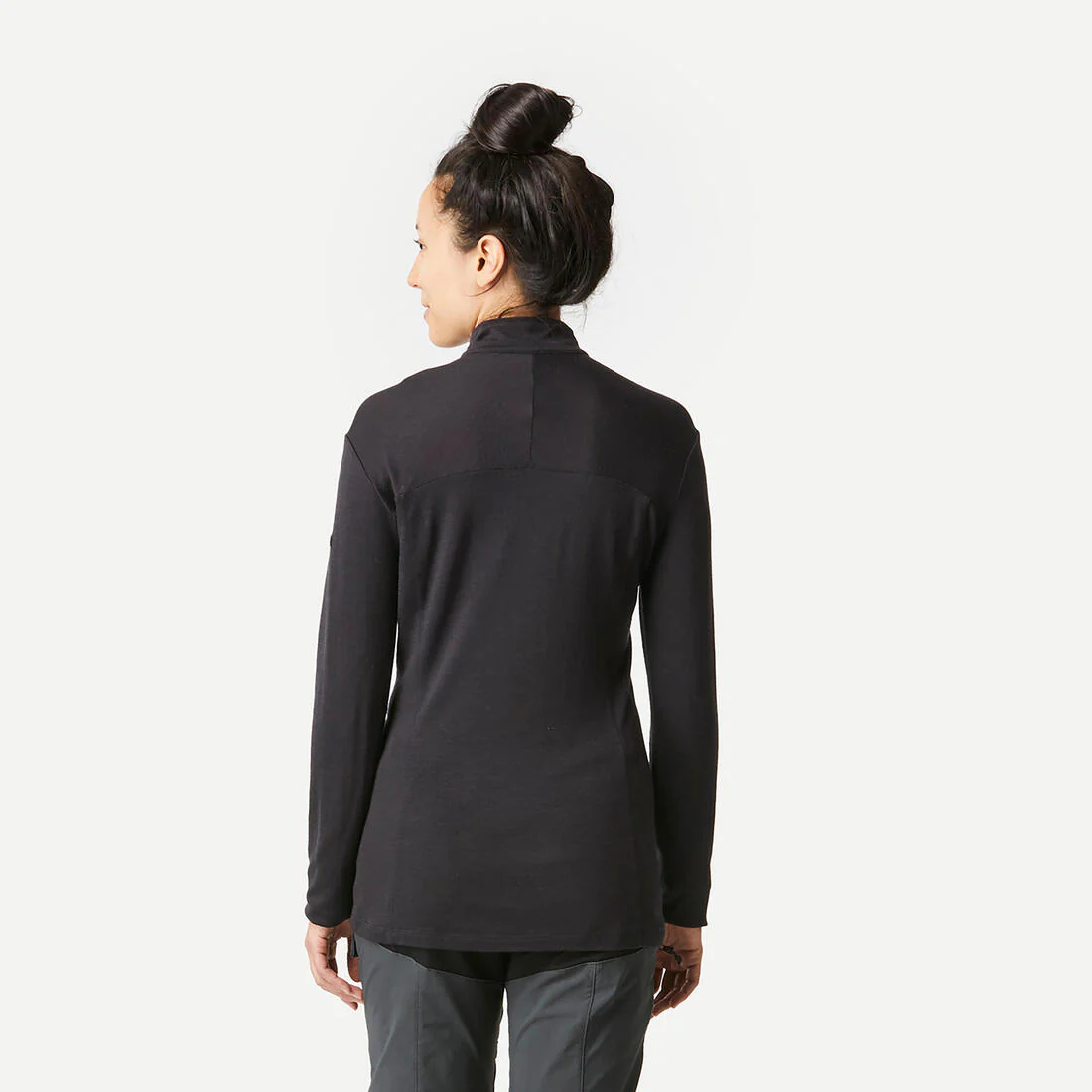 REMERA DE LANA MERINA MANGA LARGA CUELLO CON CIERRE MT500 MUJER - Image 4