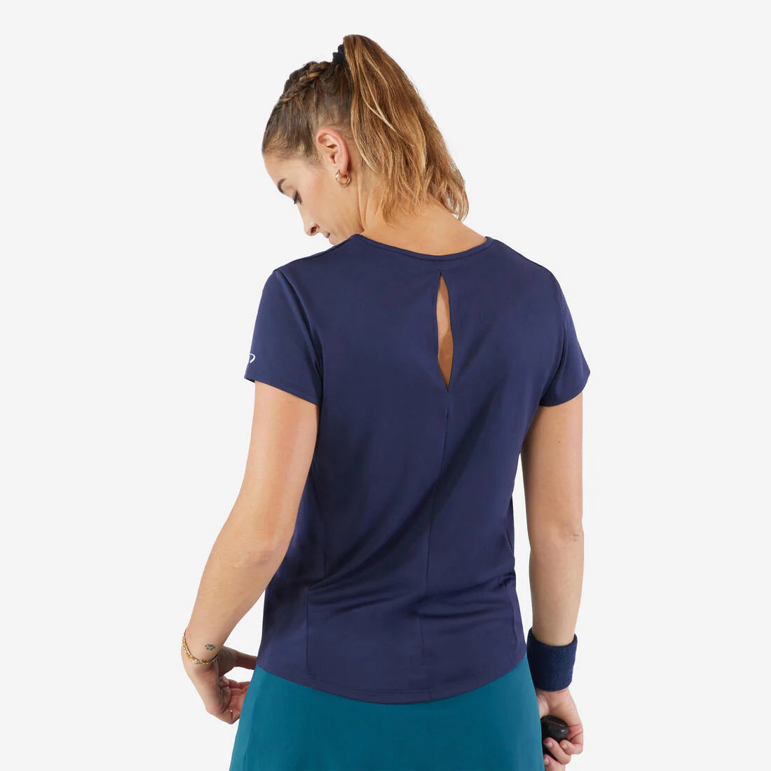 POLERA TENIS MUJER CUELLO REDONDO DRY ESSENTIEL 100 - Image 8