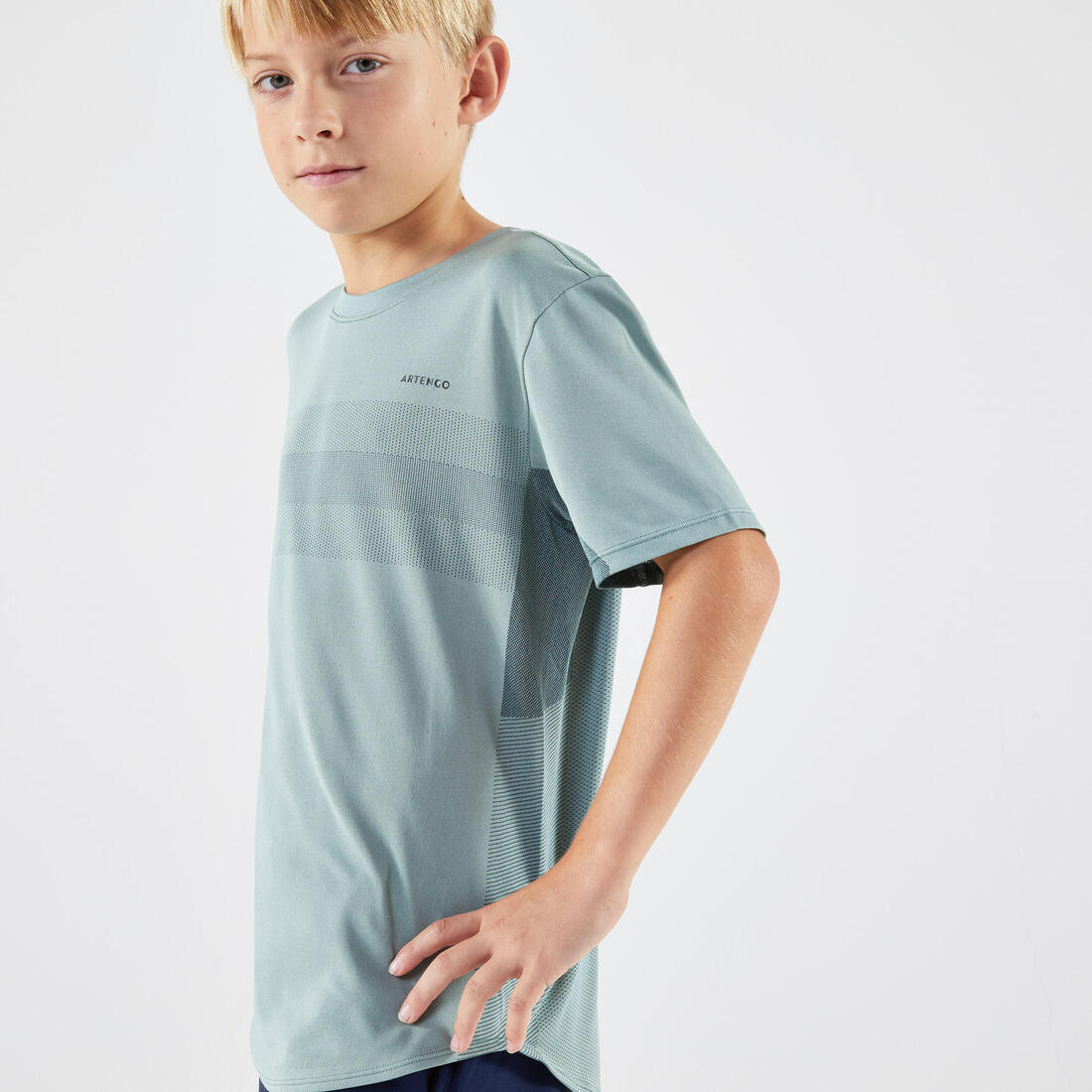 POLERA DE TENIS NIÑOS LIGHT VERDE ESMERILADO - Image 4