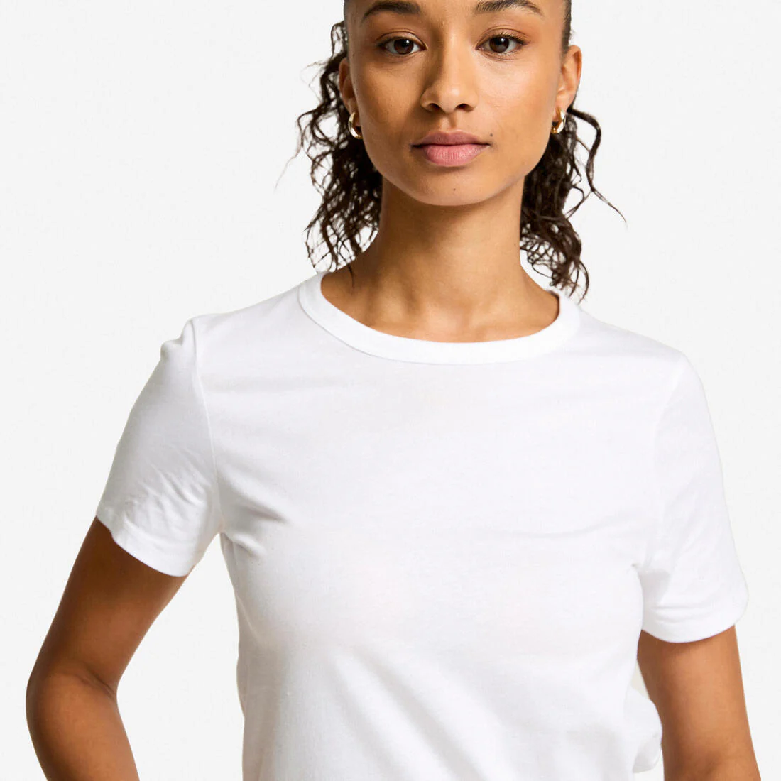 Polera Fitness 100 Mujer Blanco Glaciar - Image 2