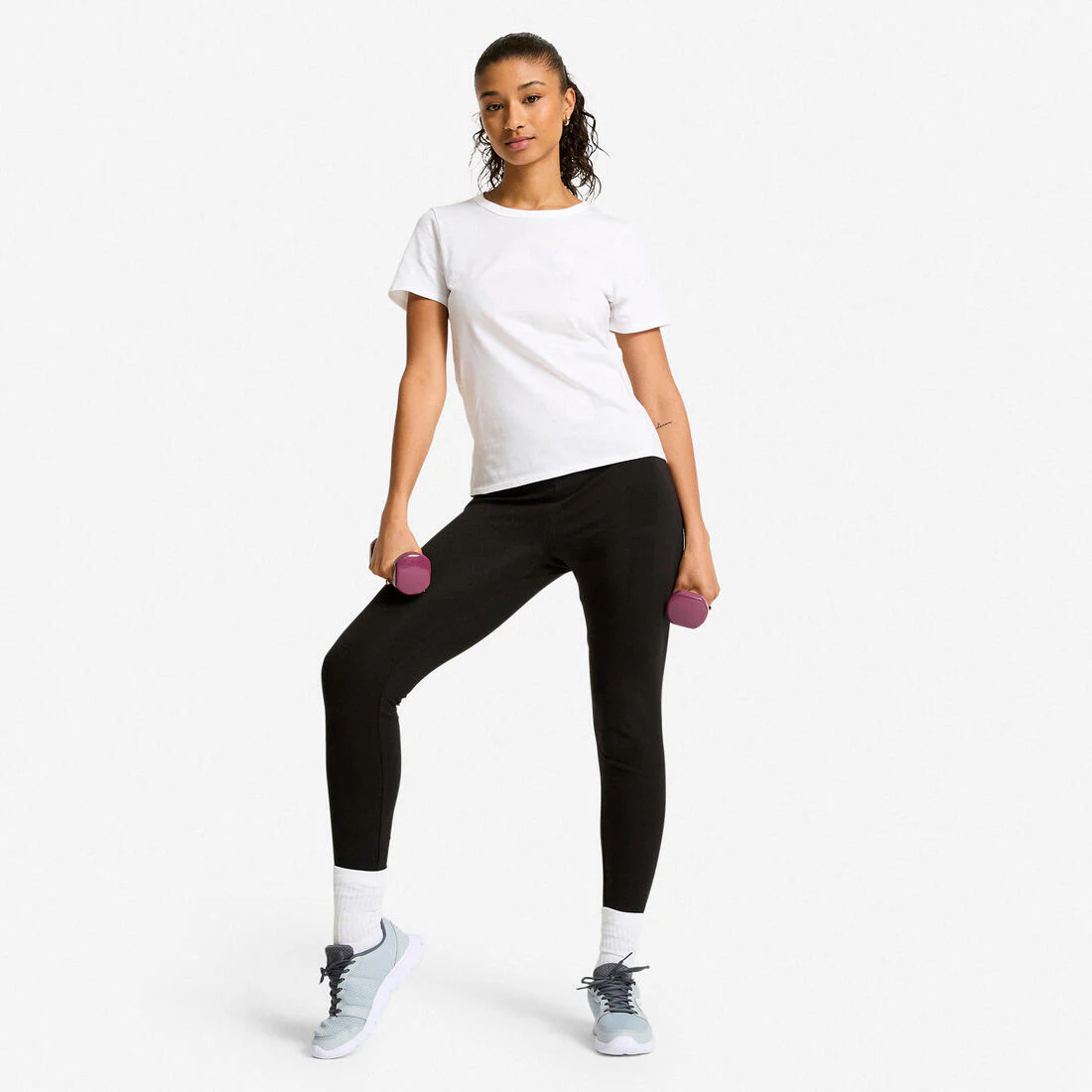 Polera Fitness 100 Mujer Blanco Glaciar - Image 3