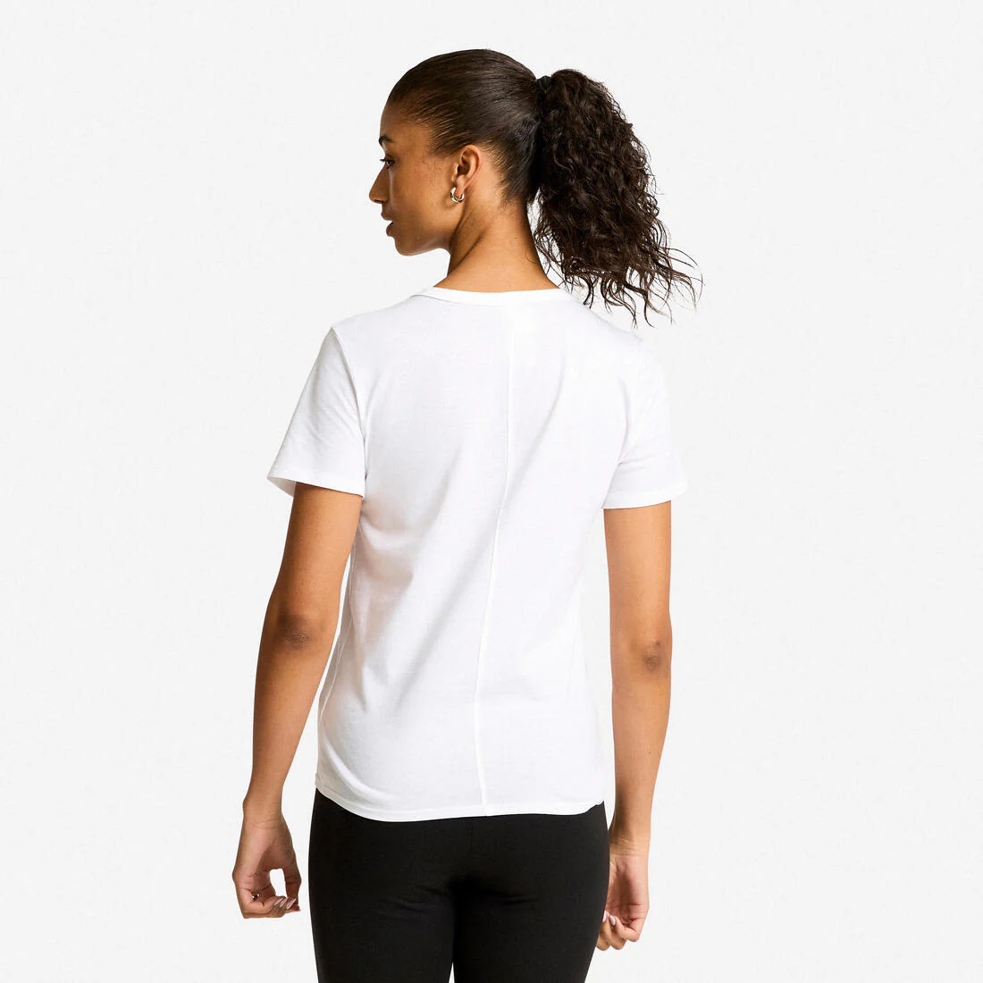 Polera Fitness 100 Mujer Blanco Glaciar - Image 4