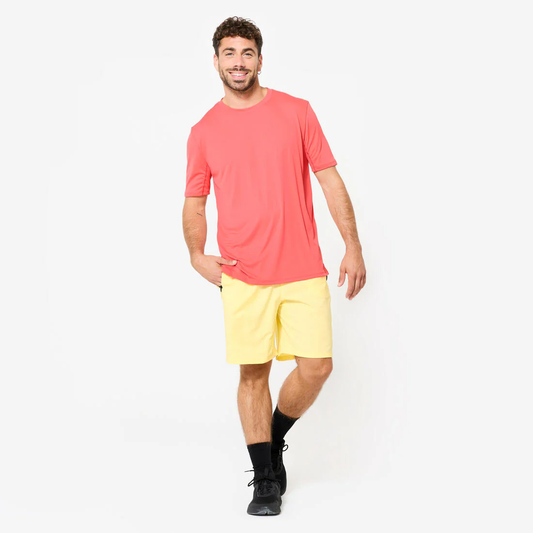 Polera Fitness Essential Negro Manga Corta Cuello Redondo Transpirable - Image 12