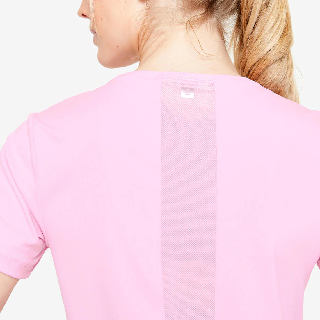 POLERA FITNESS MUJER AZUL MANGA CORTA - Image 11