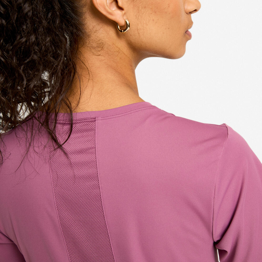 POLERA FITNESS MUJER AZUL MANGA CORTA - Image 14
