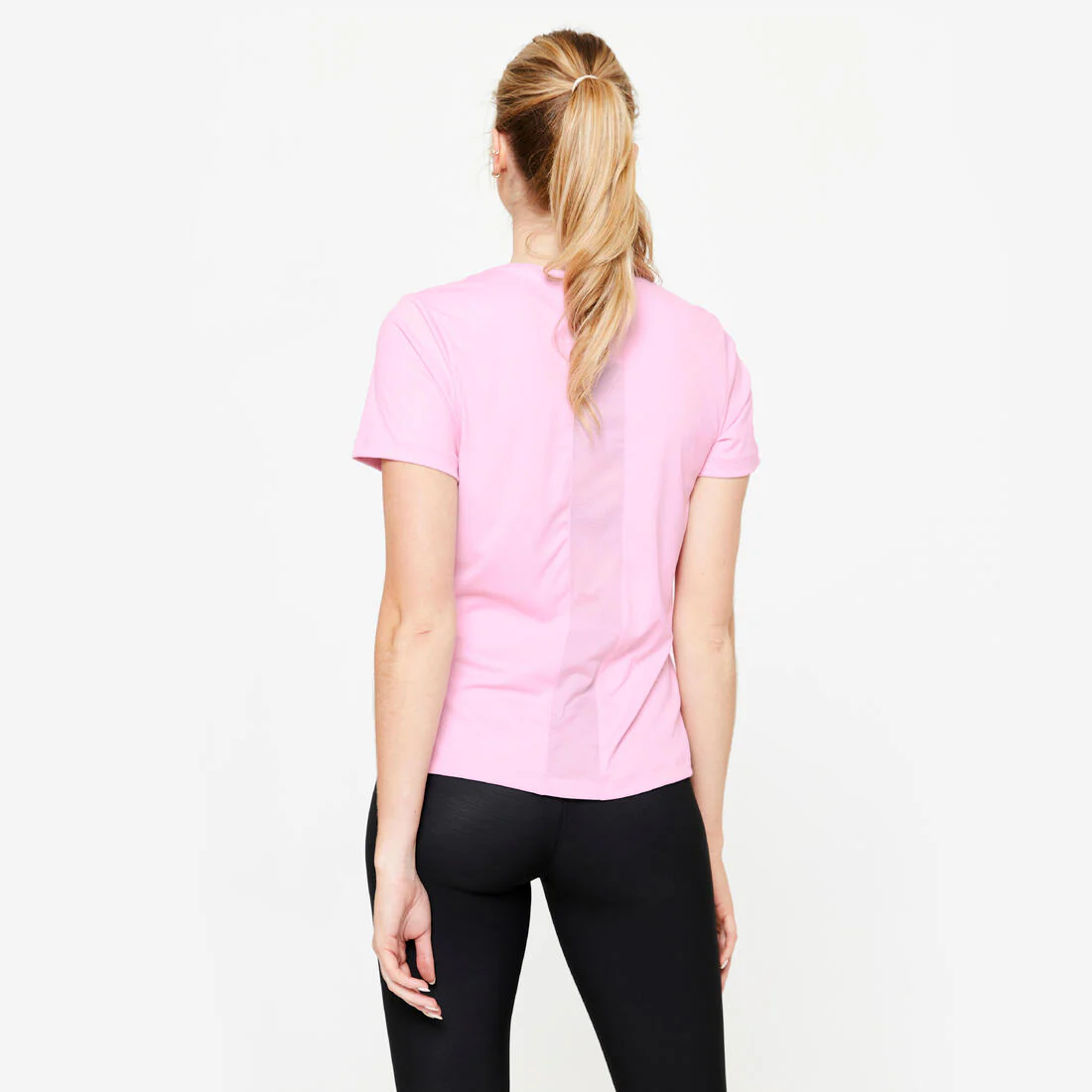 POLERA FITNESS MUJER AZUL MANGA CORTA - Image 15
