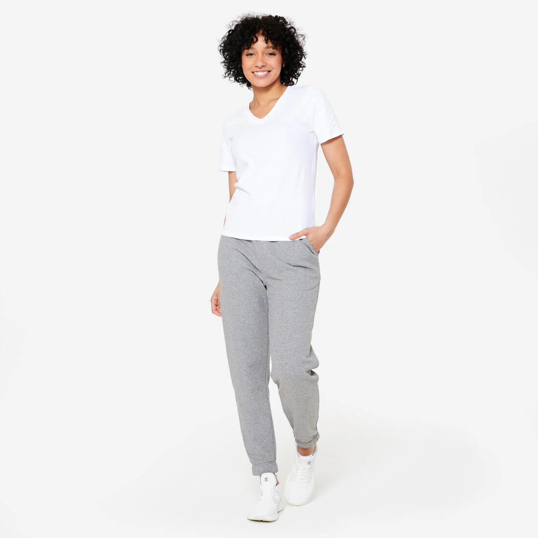 POLERA FITNESS MUJER CUELLO V ALGODÓN - Image 6