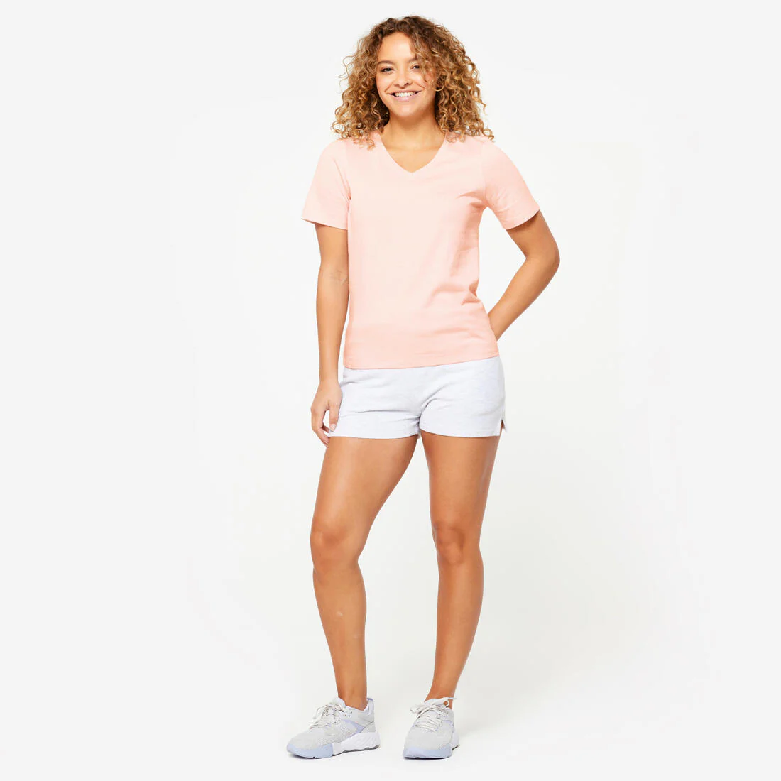 POLERA FITNESS MUJER CUELLO V ALGODÓN - Image 7