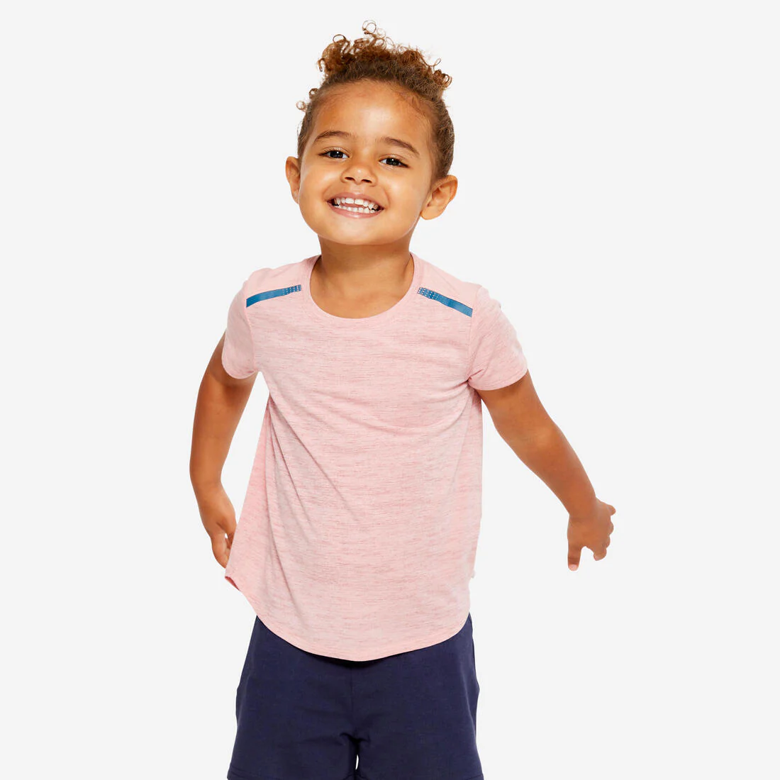 POLERA GIMNASIA INFANTIL ROSADA LIVIANA TRANSPIRABLE - Image 2