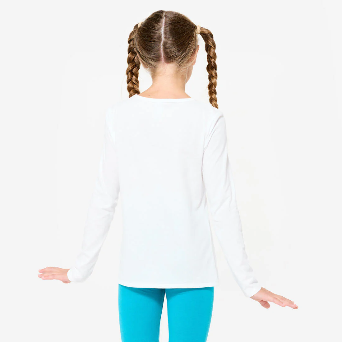 POLERA MANGA LARGA NIÑOS BÁSICA BLANCO - Image 4
