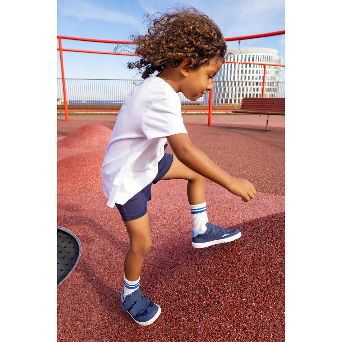 POLERA MÚLTIPLES DEPORTES NIÑOS BLANCO ALGODÓN MIXTA - Image 8