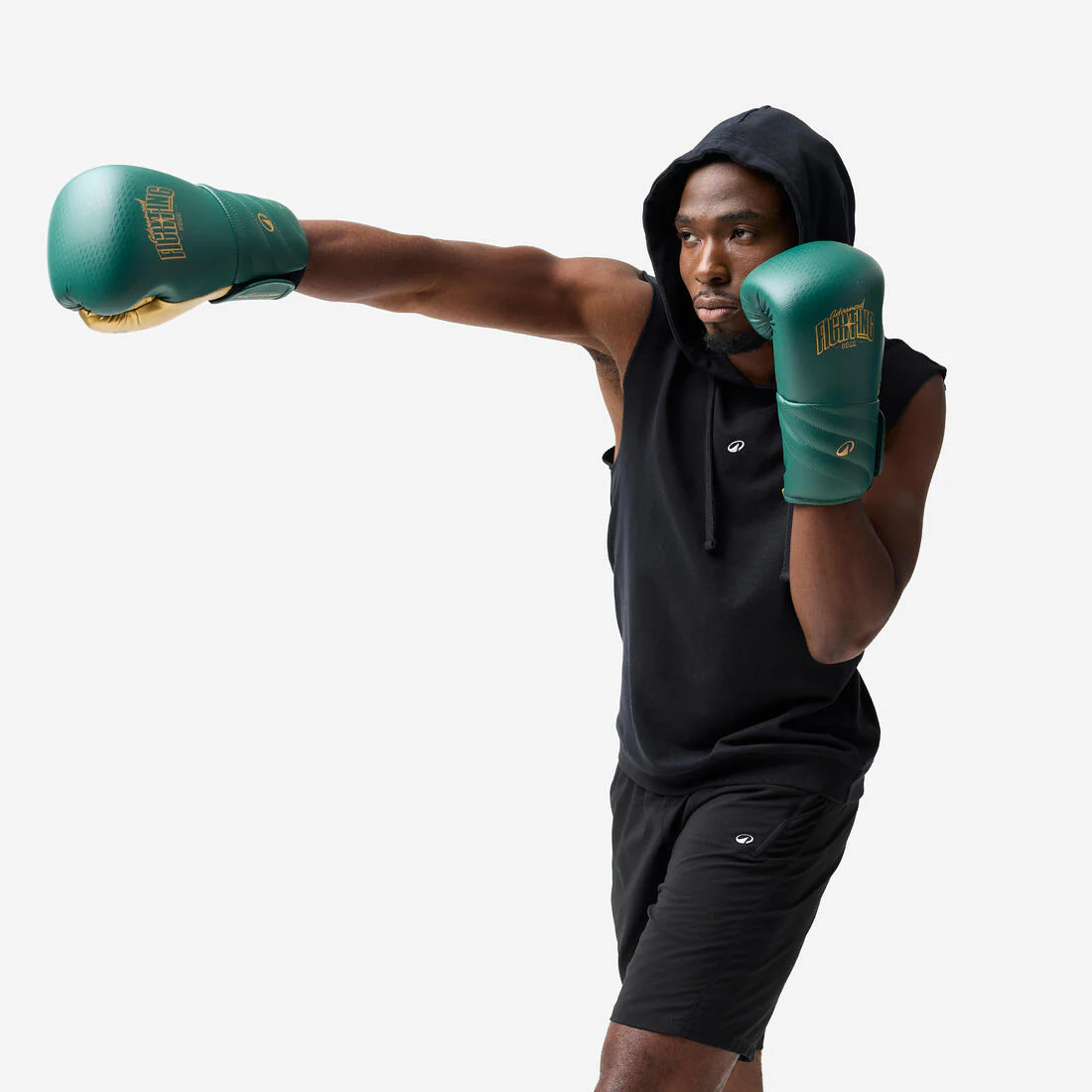 POLERA NEGRA HOMBRE CON CAPUCHA BOXEO - Image 6