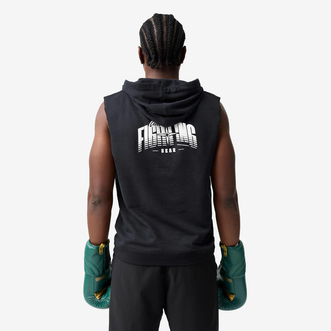 POLERA NEGRA HOMBRE CON CAPUCHA BOXEO - Image 8