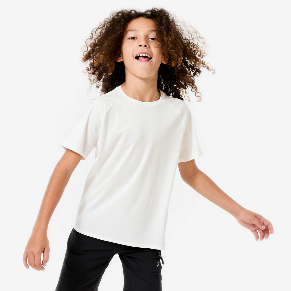 Camiseta Niños Blanco Lisa Tejido Sintético - Image 14