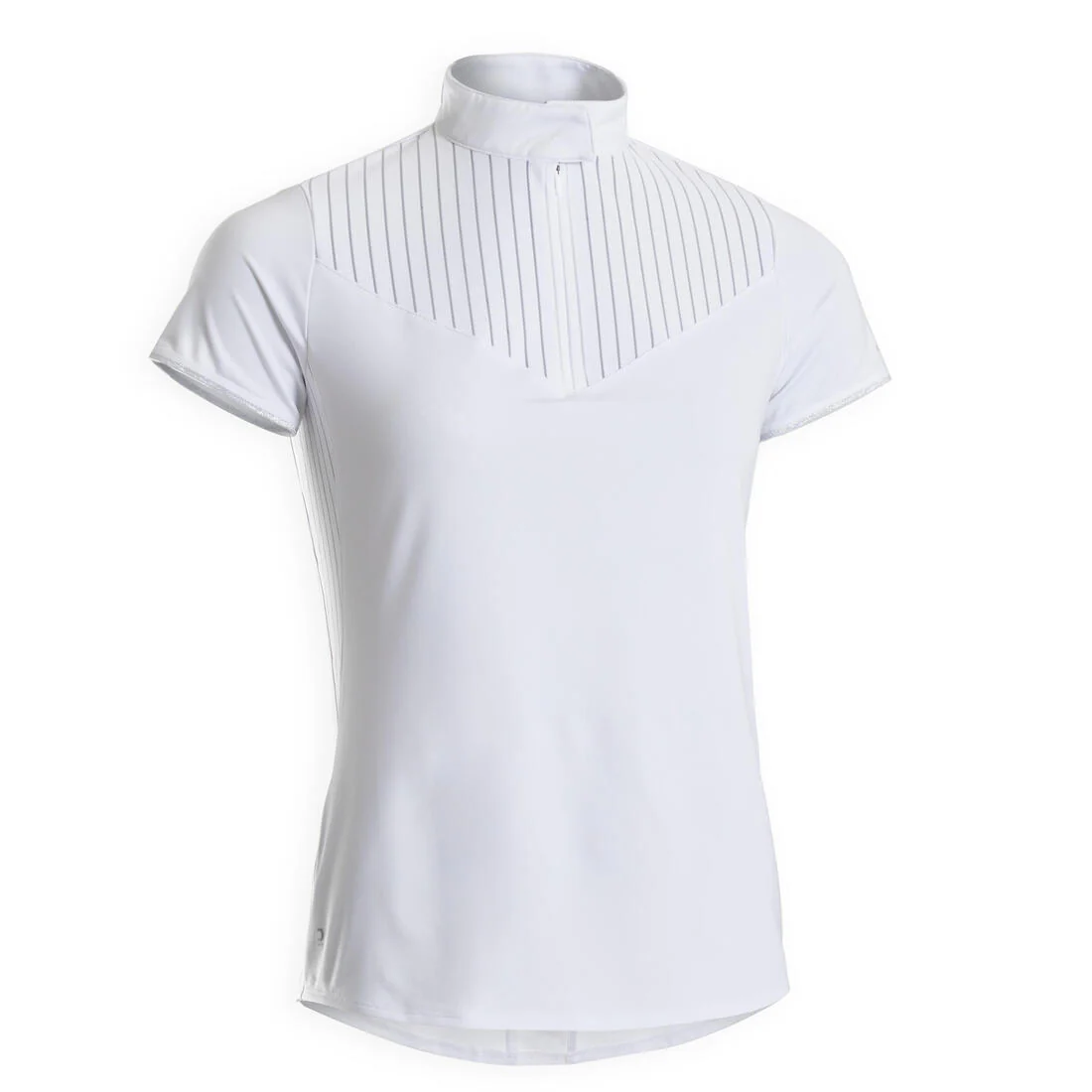 POLERA PIQUÉ COMPETENCIA EQUITACIÓN MUJER 500 BLANCO MANGA CORTA - Image 8