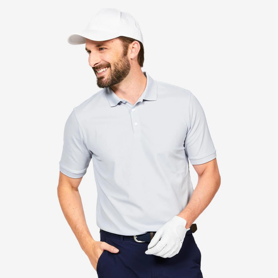 POLERA PIQUÉ DE GOLF MANGA CORTA HOMBRE WW500 - Image 2