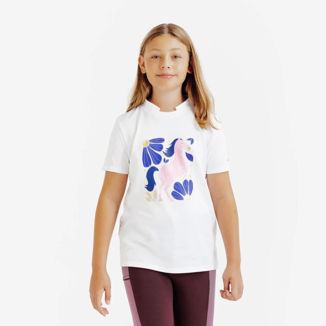 POLERA PIQUÉ EQUITACIÓN MAGIC NIÑOS AZUL ESTAMPADO MANGA CORTA - Image 2