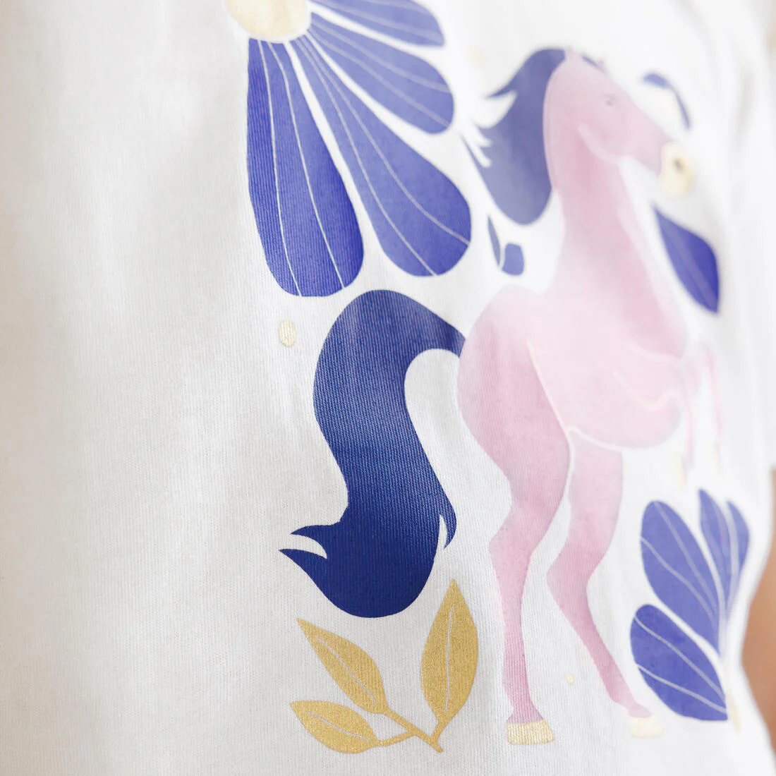 POLERA PIQUÉ EQUITACIÓN MAGIC NIÑOS AZUL ESTAMPADO MANGA CORTA - Image 8