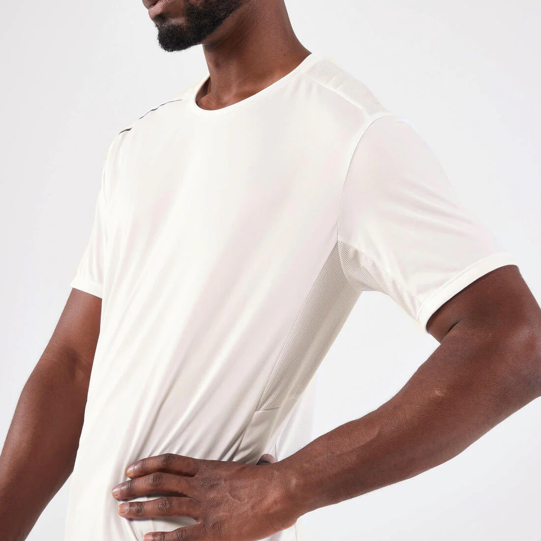 Polera de Running transpirable hombre - KIPRUN Run 500 Dry + Blanco glaciar - Image 5