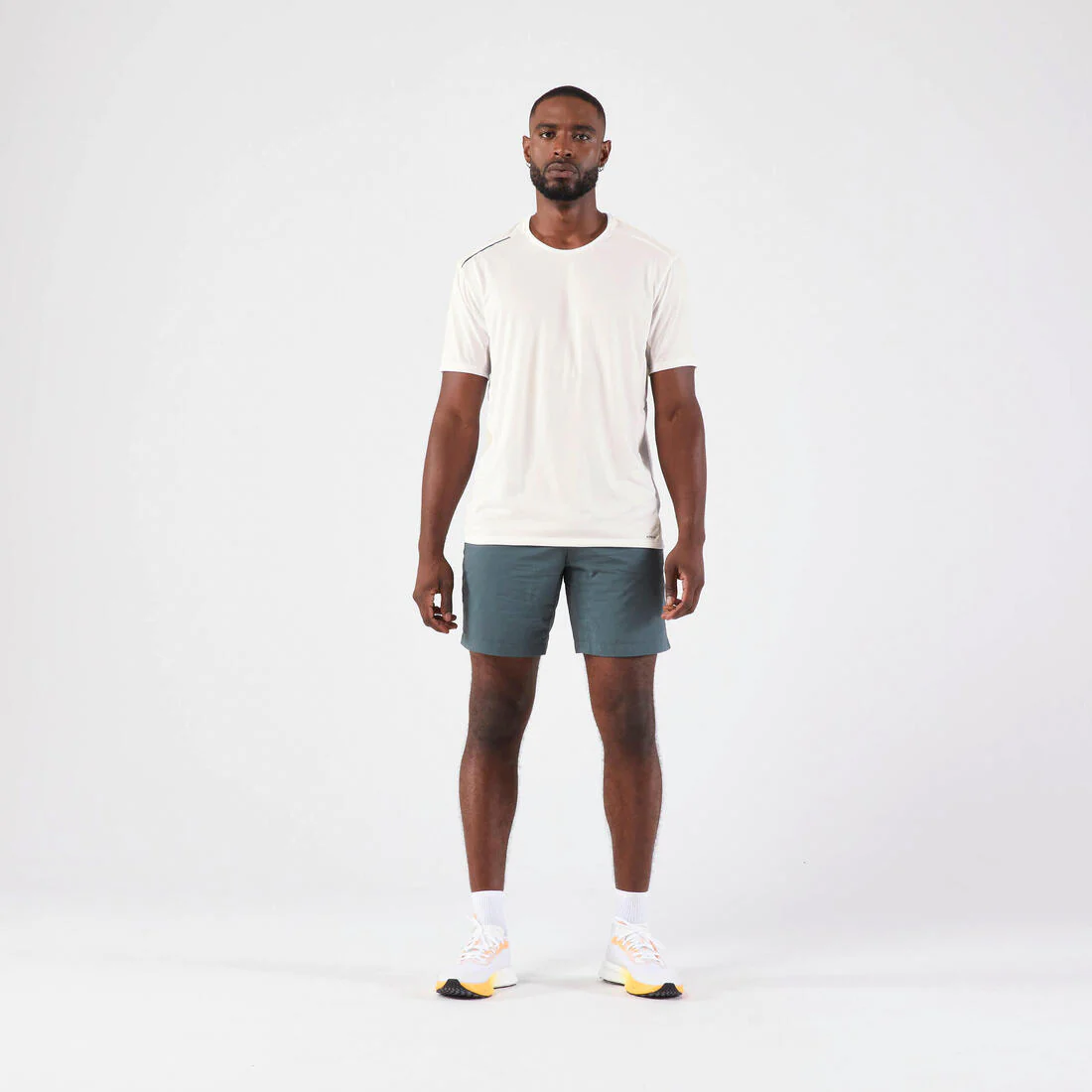 Polera de Running transpirable hombre - KIPRUN Run 500 Dry + Blanco glaciar - Image 6