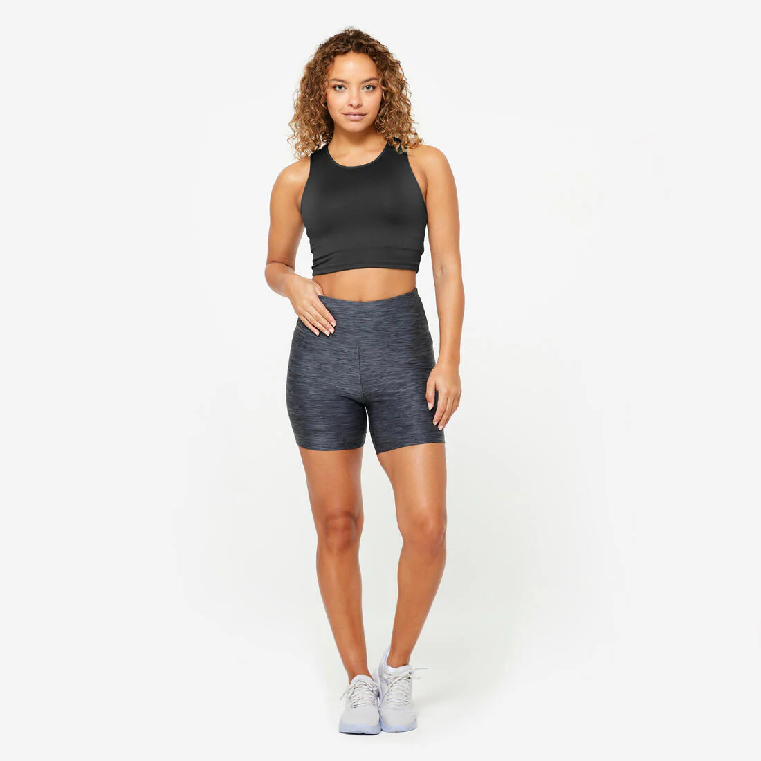 POLERA SIN MANGAS FITNESS MUJER CORTE CROP TOP - Image 2