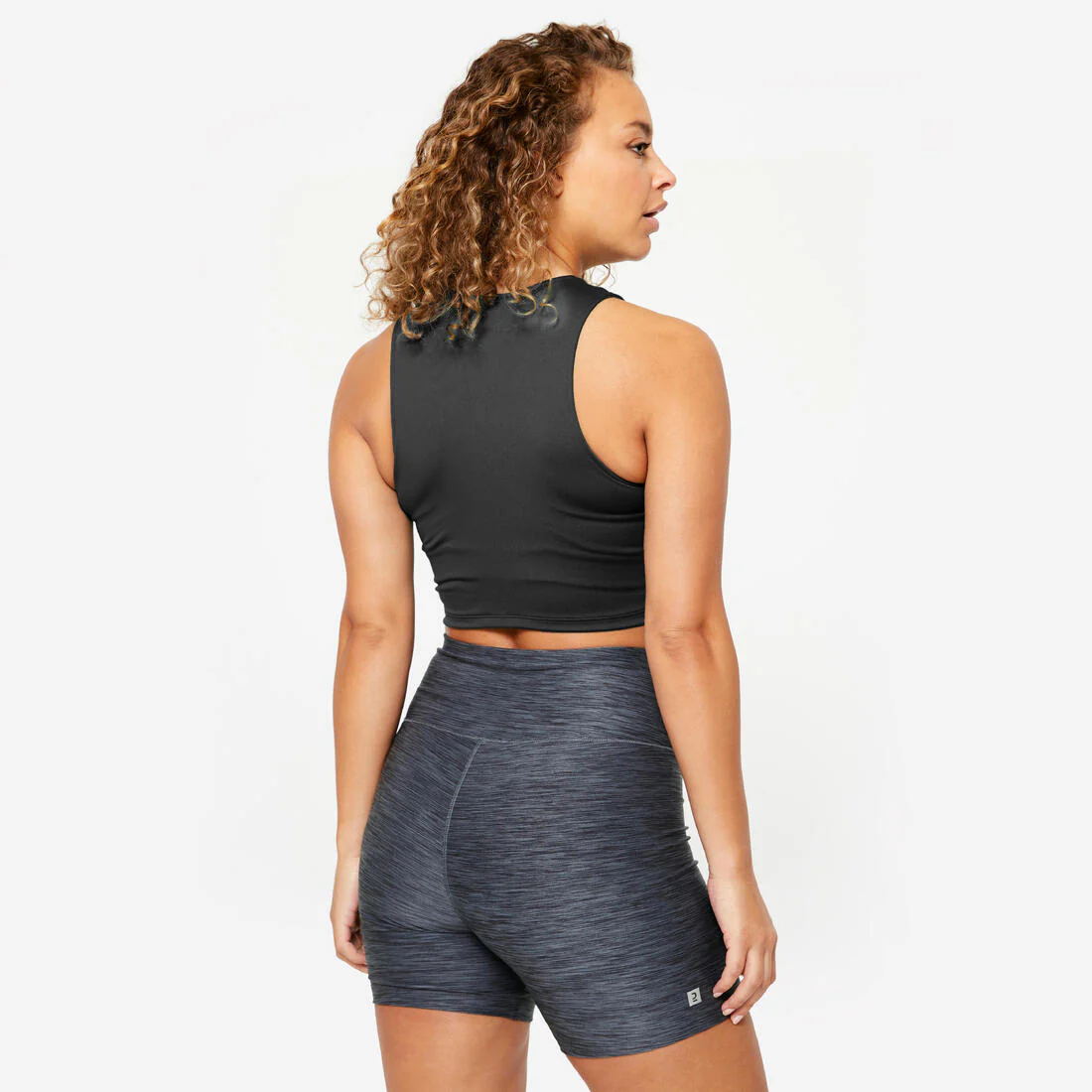 POLERA SIN MANGAS FITNESS MUJER CORTE CROP TOP - Image 4
