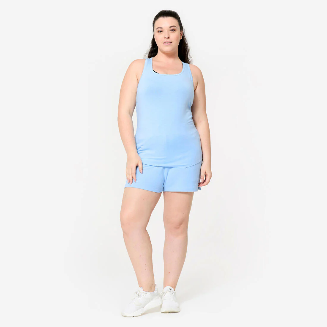 POLERA SIN MANGAS FITNESS MUJER CORTE SLIM CUELLO REDONDO - Image 3