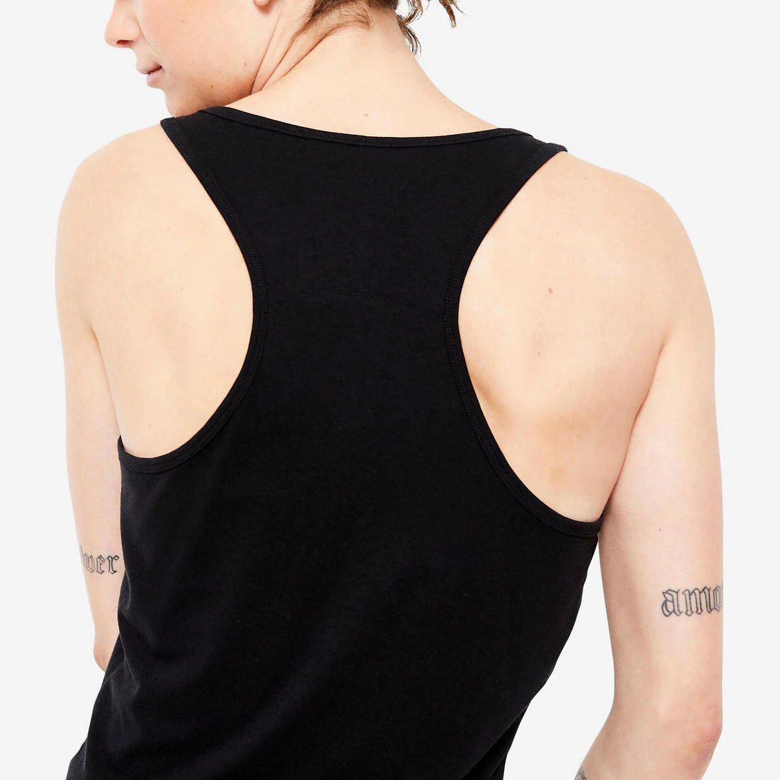 POLERA SIN MANGAS FITNESS MUJER CORTE SLIM CUELLO REDONDO - Image 8