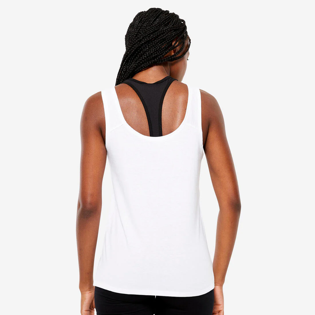 POLERA SIN MANGAS MUJER TANK100 BLANCO - Image 4