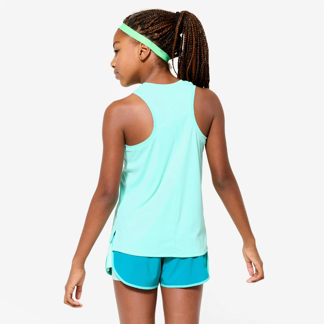 POLERA SIN MANGAS MÚLTIPLES DEPORTES NIÑA VERDE TRANSPIRABLE - Image 4