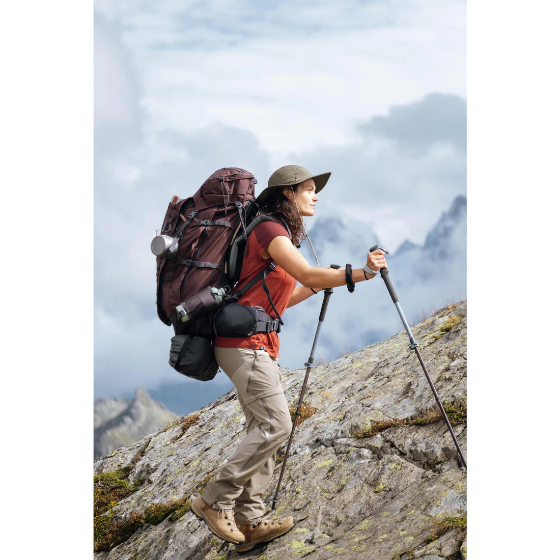 REMERA TREKKING MUJER MT500 CAF - Image 15