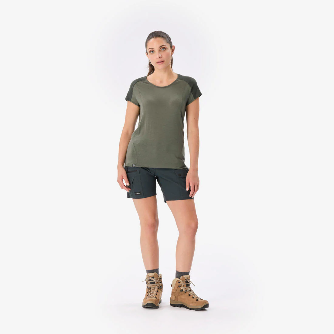 REMERA TREKKING MUJER MT500 CAF - Image 4