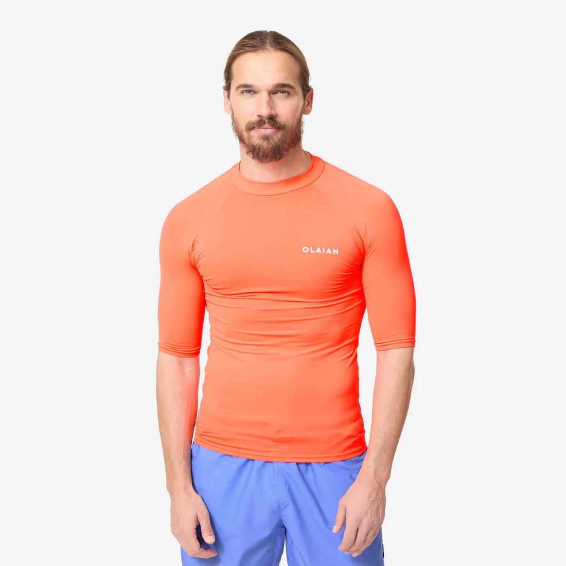 Polera UV hombre manga corta naranjo - Image 2