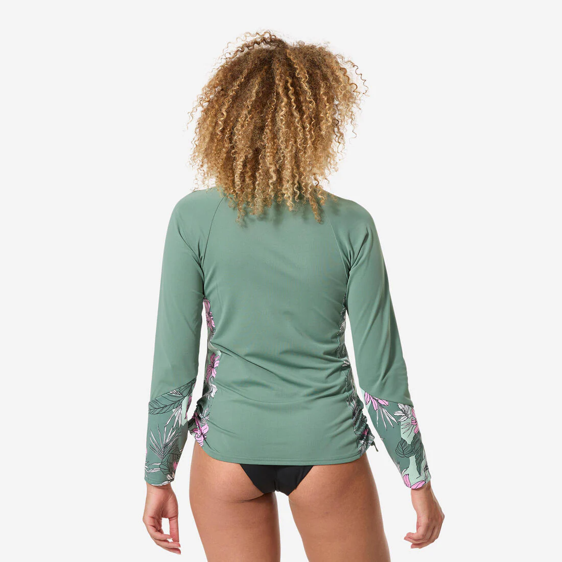 Polera UV mujer manga larga surf blanco con flores kanika - Image 6