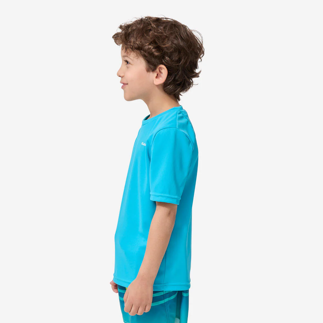 Polera UV niños manga corta celeste - Image 5