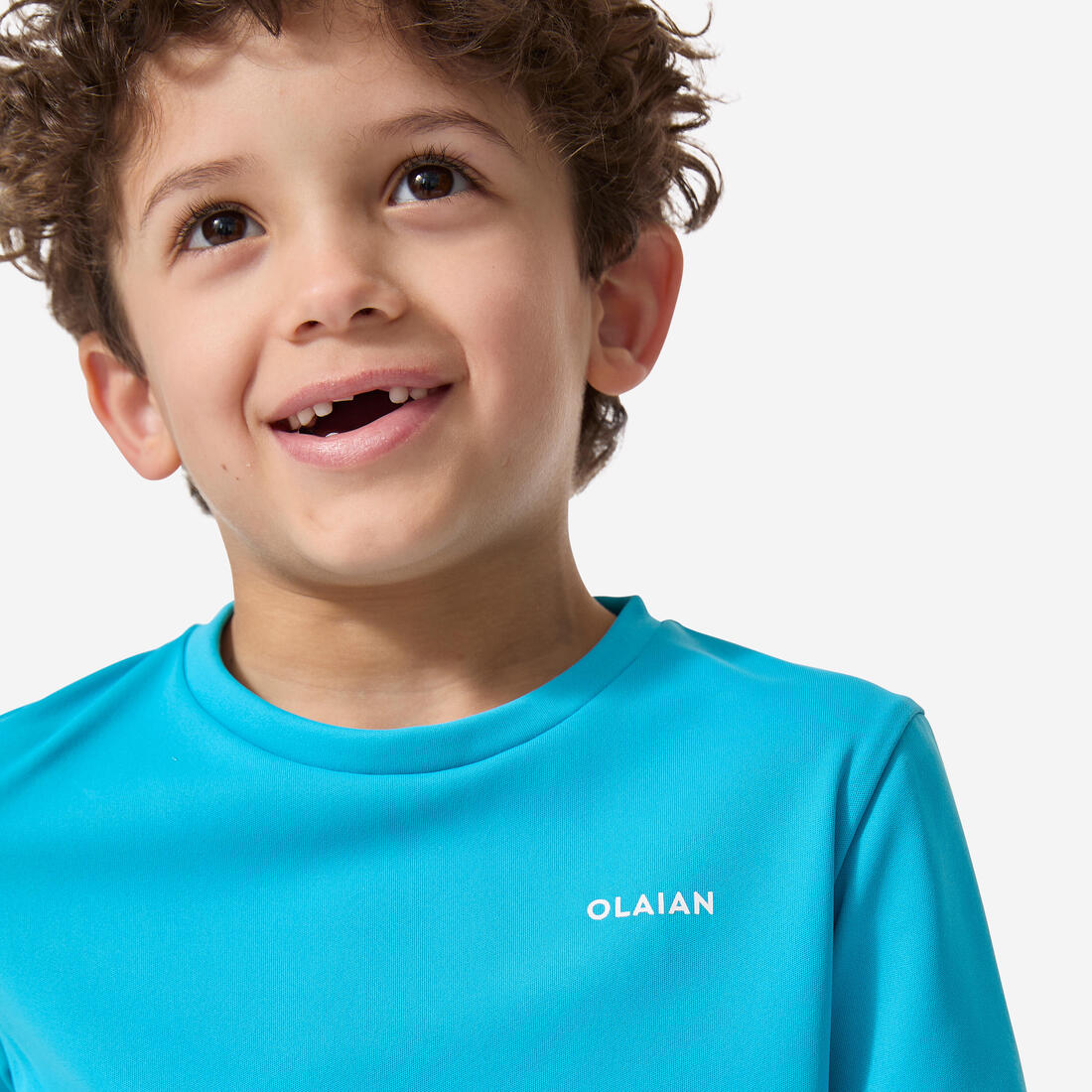 Polera UV niños manga corta celeste - Image 9