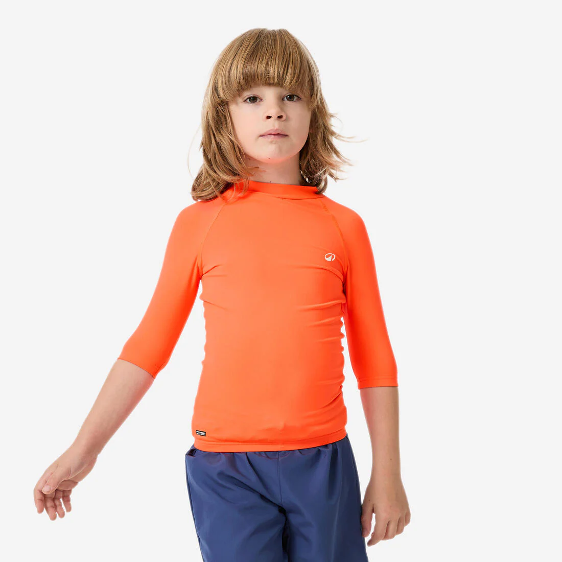 Polera UV niños manga corta rosado coral - Image 2