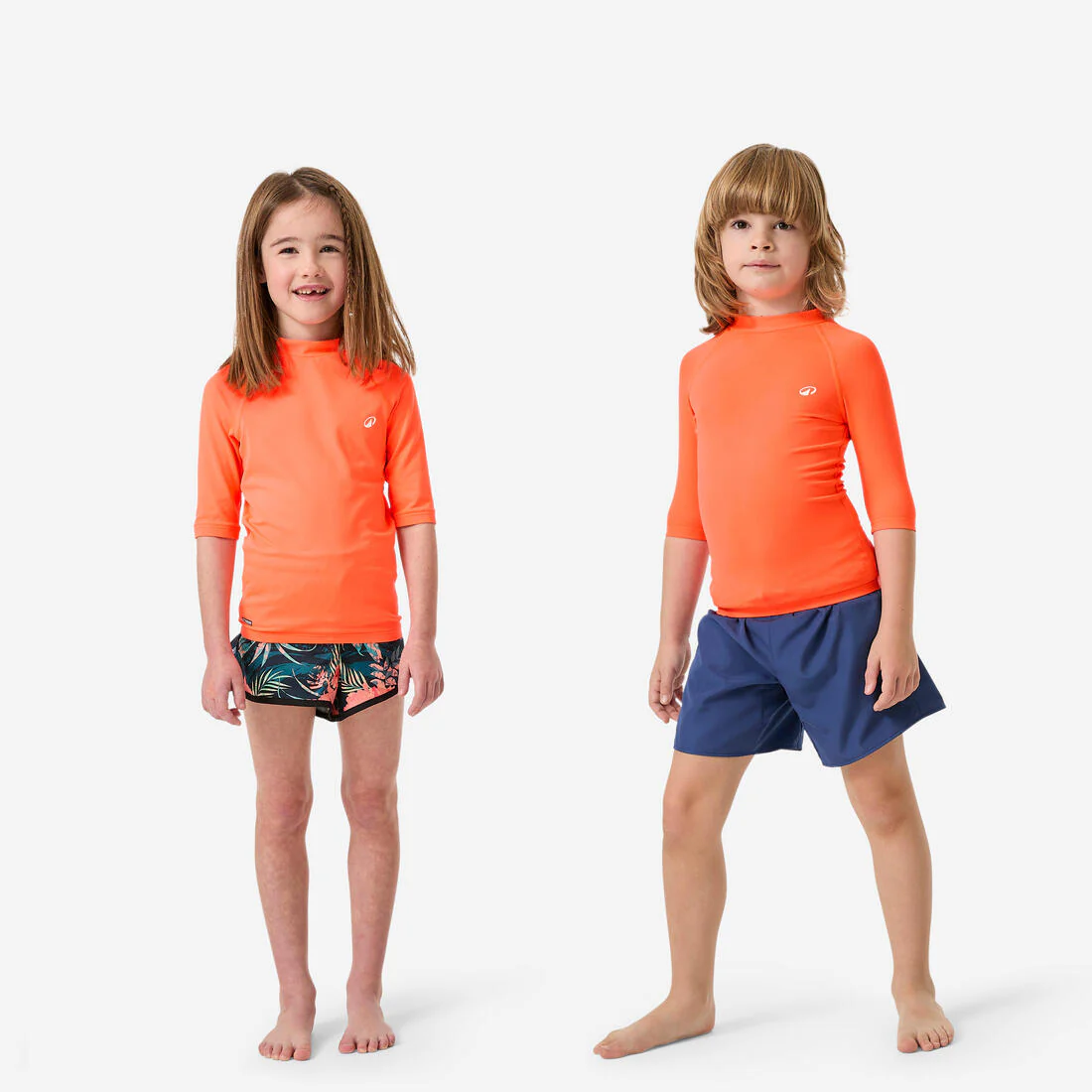 Polera UV niños manga corta rosado coral - Image 4