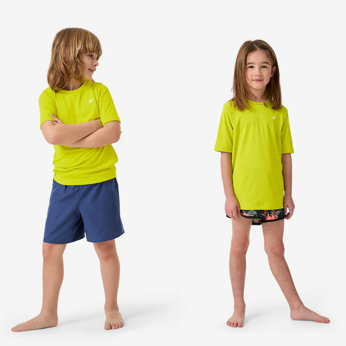Polera UV niños manga corta surf verde limón - Image 4