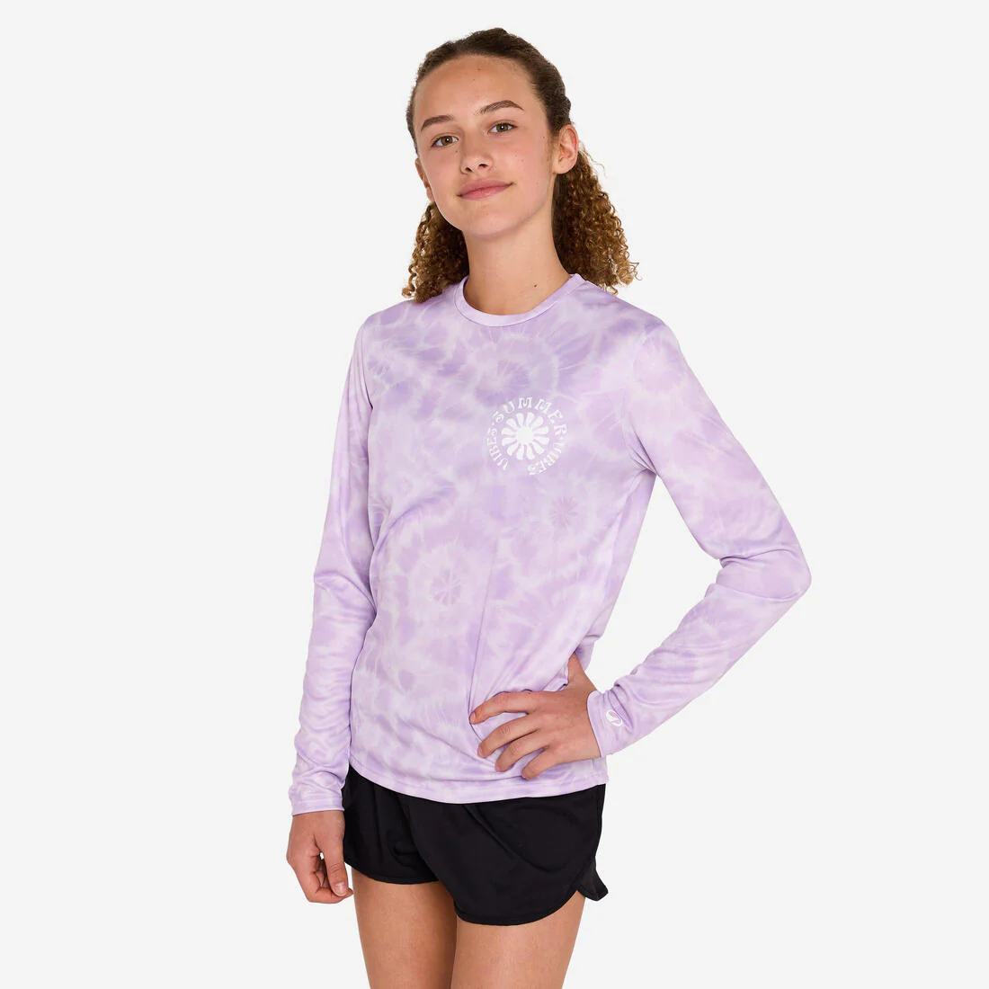 Polera UV niños manga larga surf morado blanco parma - Image 2