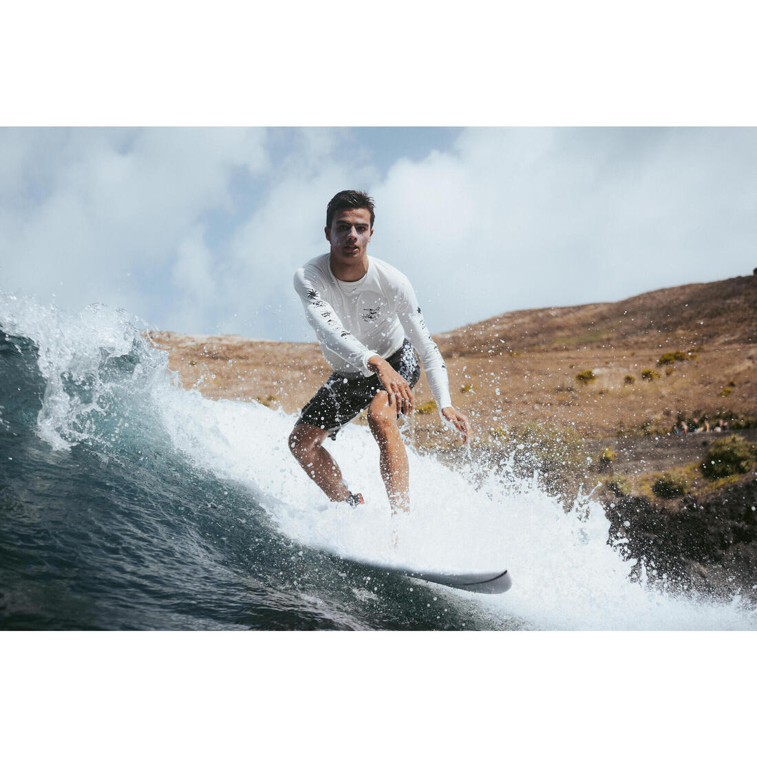 Polera UV niños manga larga surf morado blanco parma - Image 20