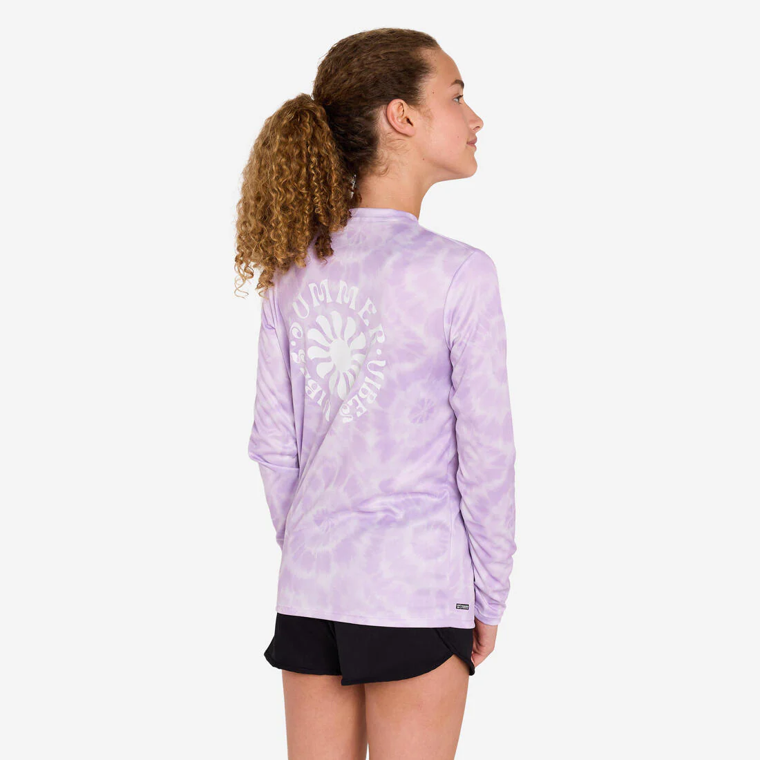 Polera UV niños manga larga surf morado blanco parma - Image 6