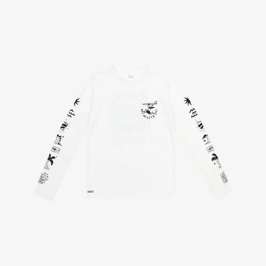 Polera UV niños manga larga surf morado blanco parma - Image 9