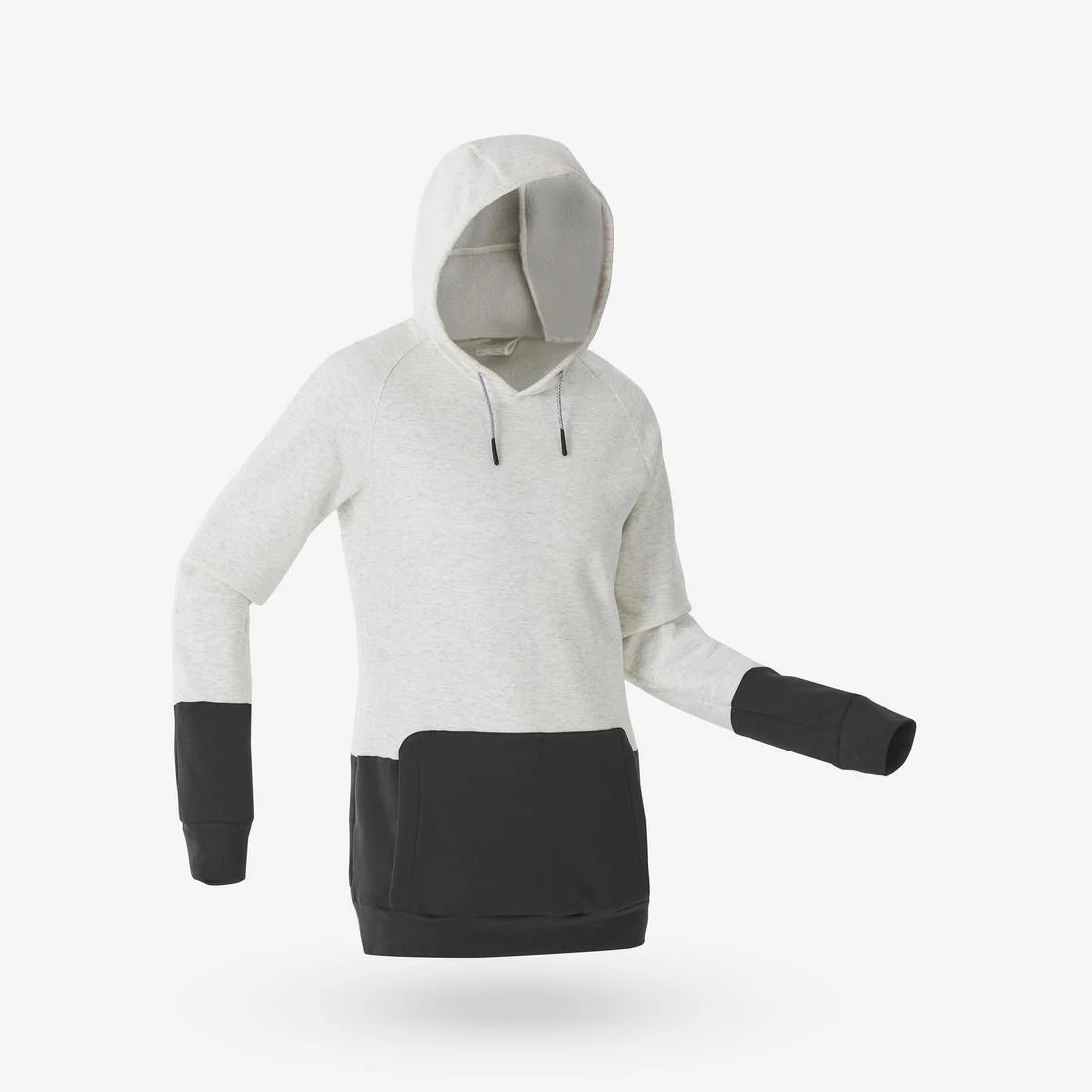 Polerón de Nieve Snowboard y Ski Mujer - Dreamscape con Gorro Beige Negro - Image 14