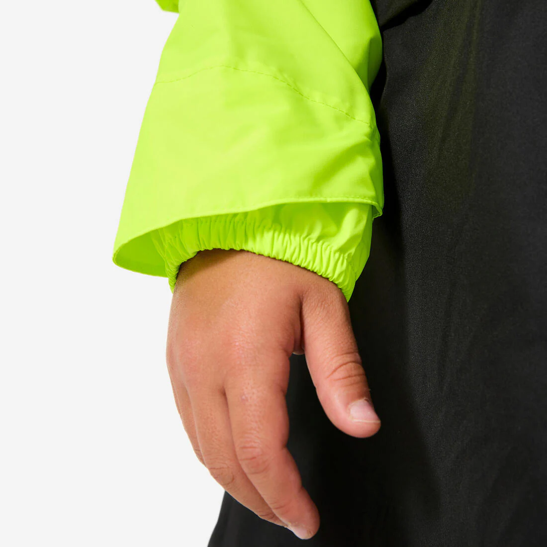 PONCHO NIÑOS NEGRO-AMARILLO FLUORESCENTE VISIBILIDAD DIURNA/NOCTURNA IMPERMEABLE - Image 8