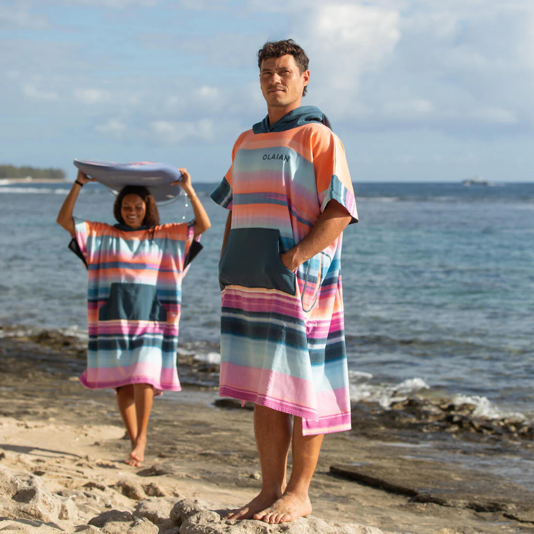 PONCHO SURF 500 SUNSET ADULTO +150 CM - Image 13