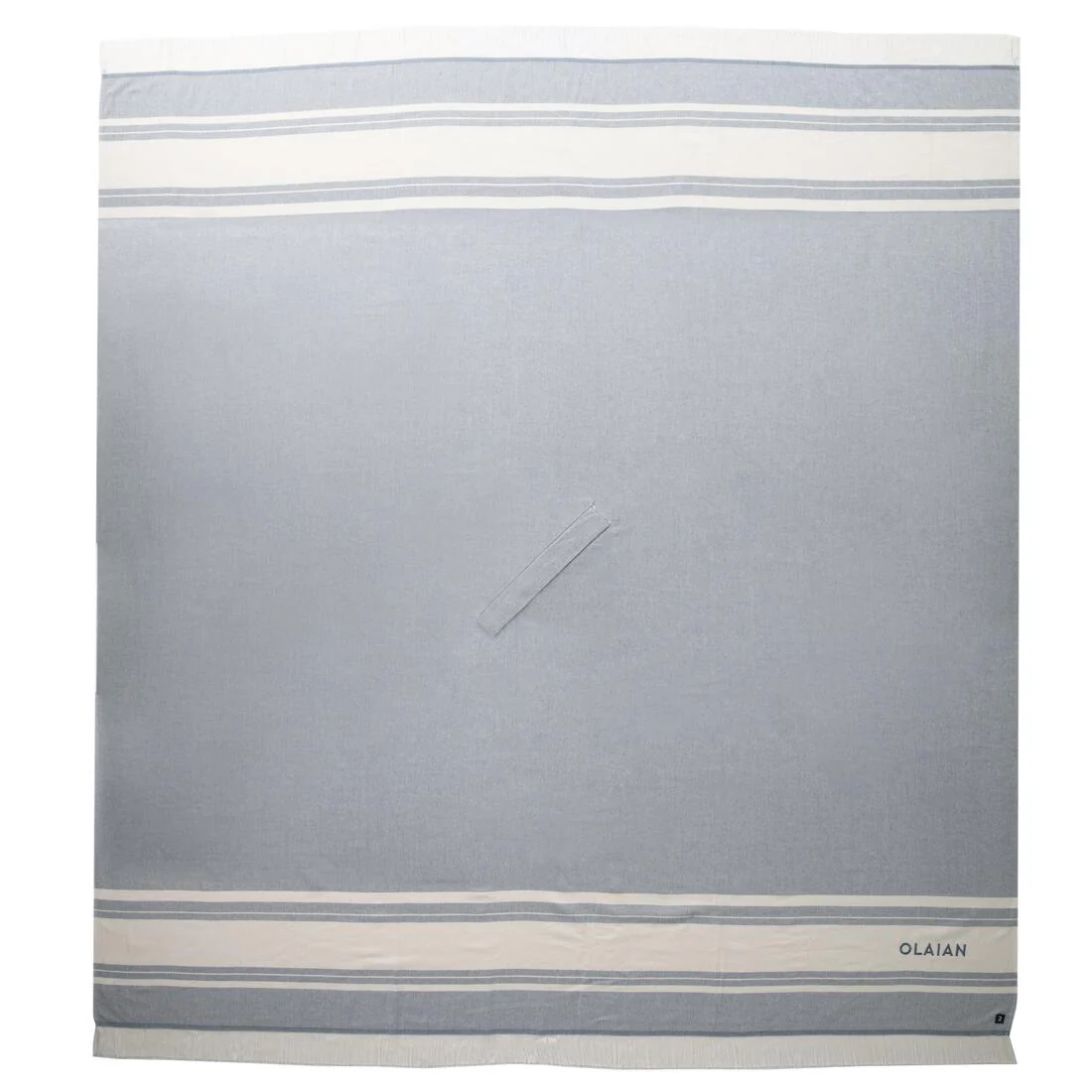 Poncho toalla adulto de algodón celeste - Image 16