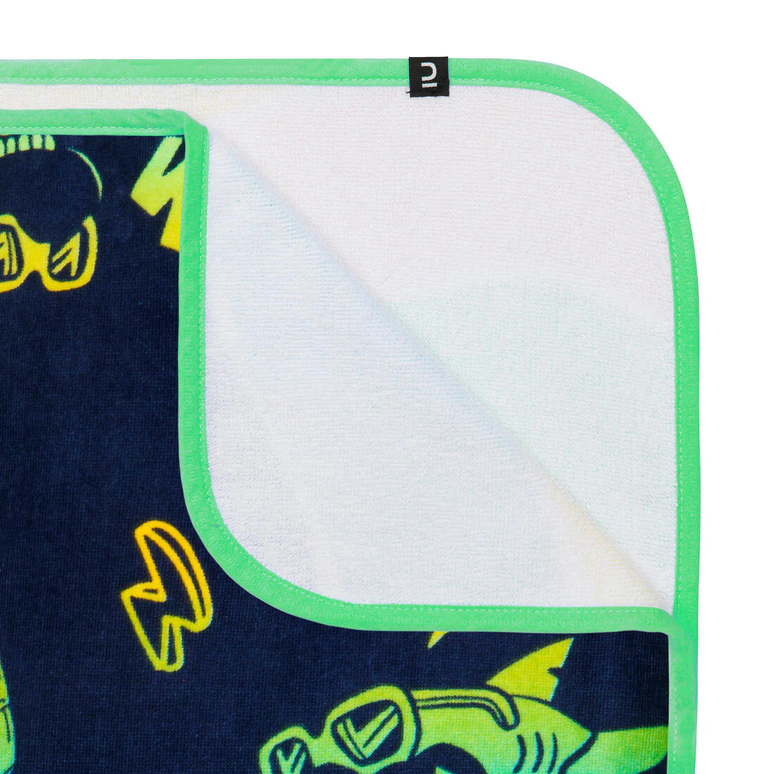 Poncho toalla niños de algodón surf azul rosado - Image 6